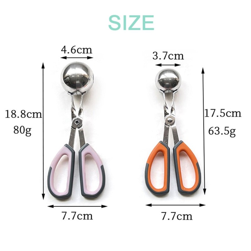 Generic 2-Pack Meatball Maker Scoops, Non-Stick, Stainless Steel 304, Anti-Slip