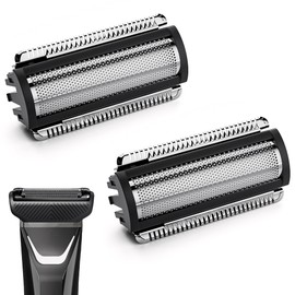 2 Pack Replacement Foil Blades for MANSCAPED Lawn Mower 5.0 Ultra - Groin & Body Hair Trimmer Blades - Stainless Steel Shaver Head (Compatible for MANSCAPED Lawn Mower 5.0 Ultra)