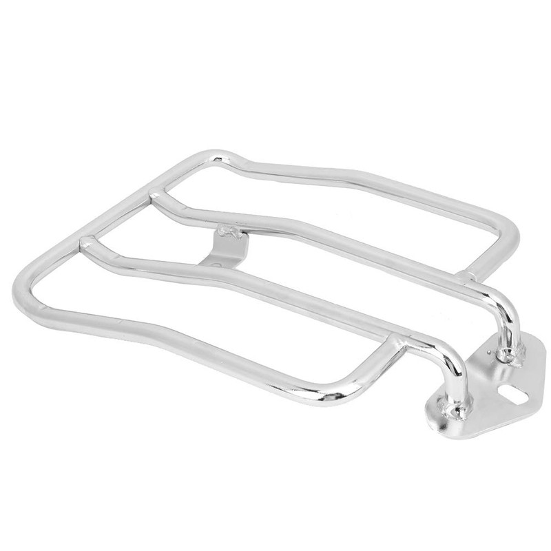 Qiilu Motorcycle Rear Pannier Rack Mount Fits XL883/1200 X48 (Silver),