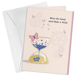 Teyomi 2 Pack Birthday Cards for Women, Romantic Greeting Cards with Envelopes, Gift for Anniversary, Valentines,Mothers Day,Wife,Mom,Grandma, Large 5x7 inch, Blank Inside, UV Printed Butterfly