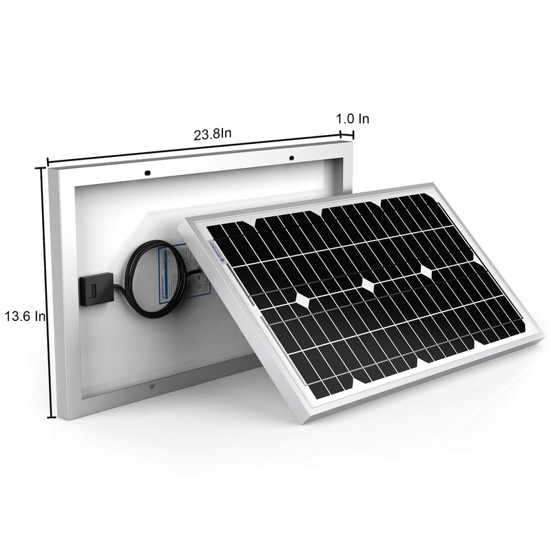ACOPOWER Mono Solar Panel for 12 Volt Battery Charging, Off