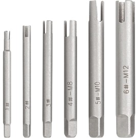 6Pcs Tap Extractor Set – High Speed Steel 3/4 Flute Broken Head Screw and Bolt Remover Tool for Stripped Screws, Industrial and Home Repair Work – Optional Types for Removal