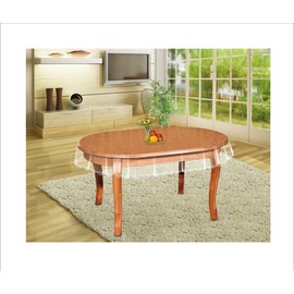 Clear Oval Tablecloth Protector 60 x 90 Inch – Heavy-Duty Transparent Vinyl Tablecover for Large Oval Table, Waterproof Plastic Table Pad for Dining, Kitchen or Outdoor Use