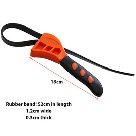 MTSDM Strap Wrench Set, Adjustable Rubber Belt Wrench, Universal Rubber Wrench with Anti-Slip Gloves, Pipe Wrench for Plumbers, Jar Opener, Wrench Oil Filter Wrench (2Pcs)