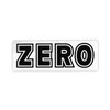 Zero Skateboard Stickers Bold Logo Clear/Black 6.5" x 2.25" 5-Pack