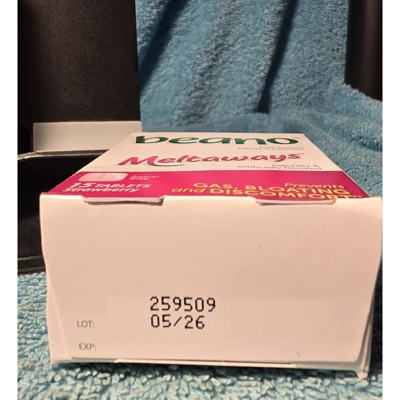 Beano Strawberry Meltaways Gas Prevention (15 Count (Pack of 2)