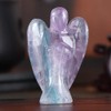 Artistone 2.0" Crystal Angel Statue Hand-Carved Healing Crystal Sculpture Figurine