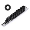 EMENTOL 11PCS E-Torx Socket Set with Rail, CR-V, 1/4" and