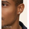 Geveay Mens Silver Earrings Hypoallergenic Sterling Silver Stud Earrings For