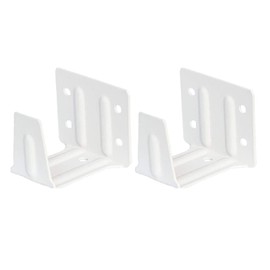 2 Pcs Center Support Brackets, White 2" Window Blinds Headrail Holder Metal Curtain Mounting Brackets for Home Office Hotel (44.45 x 57.15mm)