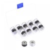 sourcing map Pack of 20 Metal Bobbins and Preplayed Sewing