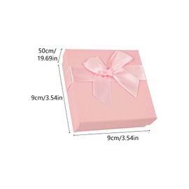 Nwvuop 9× 9× 3 cm Bracelet Gift Box Small Gift Box for Jewellery, Necklace Box with Lid Jewellery Gift Box for Earring, Necklace, Bracelet, Bangle(Pink)