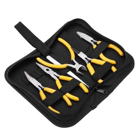 Diyeeni Jewelers Pliers Set Professional Jewellery Tools Kit Round Nose Pliers for DIY Jewellery Making Repair Kit with Simple Carry Bag