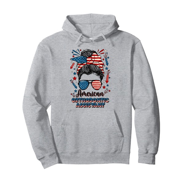 4th Of July Orthodontic Assistant American Flag Pullover Hoodie