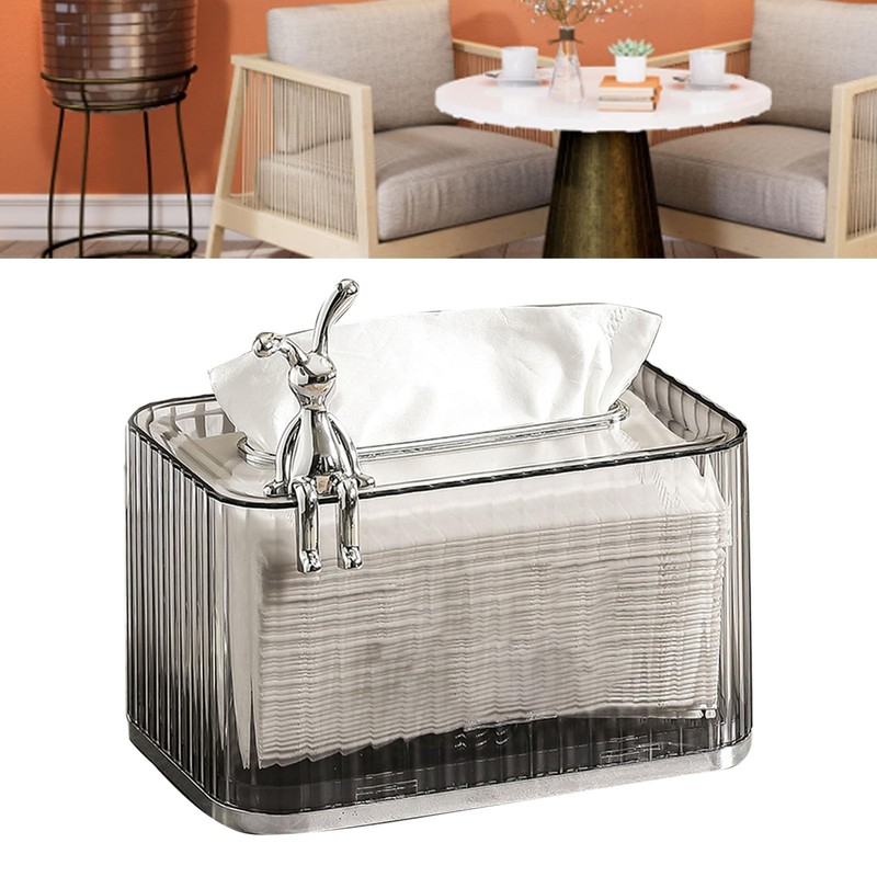 Gsycle Decorative Tissue Box Holder, Clear Tissue Dispenser Box Tissue