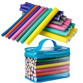 Pack of 42 Soft Foam Hair Curlers, Curling Rods, Sleeping Curlers, Soft Foam Curler Set, No Heat Foam Overnight, for Large and Small Curls, 7 Sizes