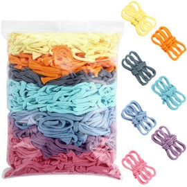 Daifunli 1000 Pcs 10 Inch Potholder Loom Loop Bulk, Weaving Loop Craft Kit, Flexible Potholder Loom, Complete Kit to Weave 18 Large, Refill Elastic Colorful Weaving for DIY Crafts (Multicolor)