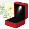 Ejoyous - Caja de anillo de luz LED, elegante estuche