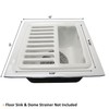 GSW Cast Iron Porcelain Floor Sink Top Grate with Ceramic