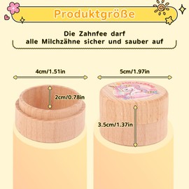 GADITIEK Tooth Box Milk Teeth for Girls and Boys, Milk Tooth Box with Cute Motif, Tooth Box for Milk Teeth, Gift Ideas for Christening and Birthday, New Parents Tooth Fairy Gift (Unicorn 2)