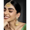 Aheli Exquisite Design Faux Kundan Chandbali Earrings Maang Tikka Set