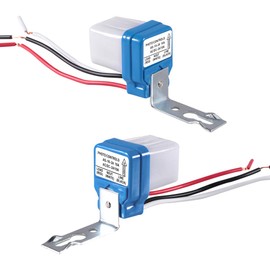 2 Pack - AC/DC 24V 10A Automatic Auto On Off Photocell Street Light Switch 50-60Hz 10A Photo Control Photoswitch Sensor
