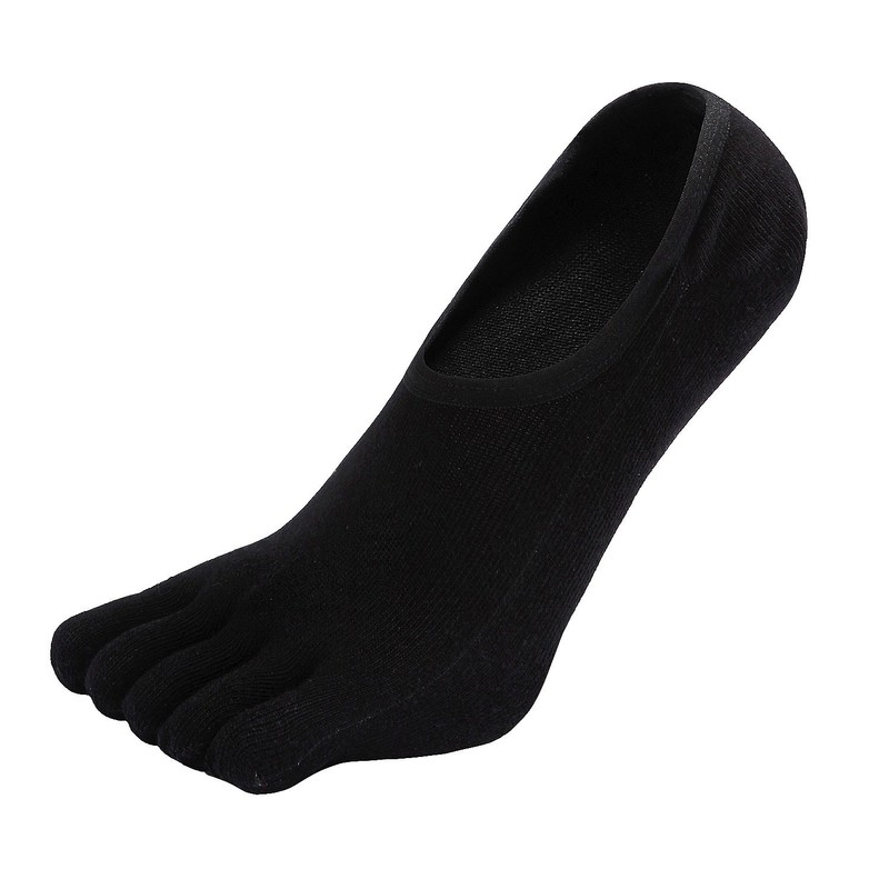 Mens No Show Cotton Socks Running Five Finger Crew Toe