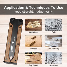 Glority Folding Japanese Saw, 140 mm Hand Saw with Double Edges of 13/14 TPI, Made of SK5 Carbon Steel and Three-Sided Grinding Tooth Design, Portable Japanese Pull Saw for Woodworking & DIY