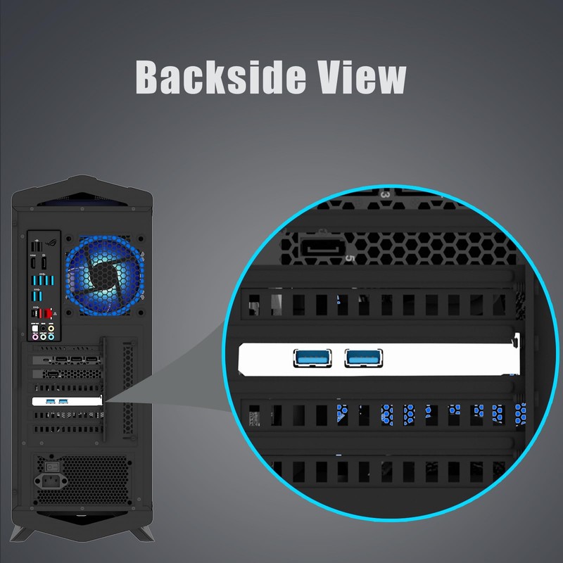 GLOTRENDS U3055N 2-Port USB 3.0 Type-A and USB Header 5Gbps