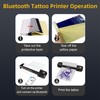 Tattoo Stencil Printer with 10 Pcs Transfer Paper, 2500mA Wireless