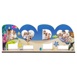 COCHIE Geschenk für Papa, Holzbuchstaben Bilderrahmen Bastelset, Beste Papa Geschenke, Geburtstagsgeschenke für Papa