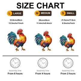 KaayeeWood Wooden Jigsaw Puzzles-235 Pieces Gallic Chicken Unique Shape Wooden Puzzles for Adults, Challenge Wood Puzzles with Wood Box, Birthday Gifts for Family Friend(13.3 * 11in)