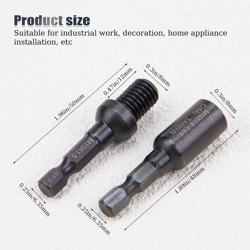 WSDMAVIS 2Pcs High Stability M10 Hanger Bolt Driver Double-Ended Screw