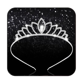 Kilshye Tiaras de plata para niñas, tiara de princesa, coronas de diamantes de imitación, coronas de novia, accesorios para el cabello para niñas y mujeres (C)
