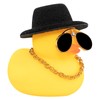 wonuu Car Accessory, Yellow Rubber Duck Decoration with Sun Hat,