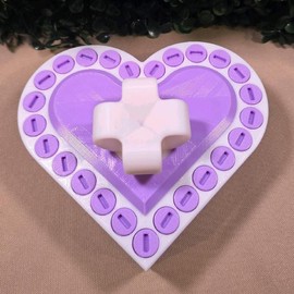 25 Screw Annoying Heart Gift Box - Prank Gift Box - Perfect Funny Gift for Christmas, Birthdays, Valentine's Day, and Other Holidays - Color: Purple & White