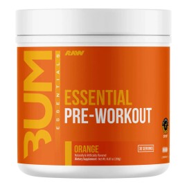 Pre Entreno Cbum Essential Pwo Raw Nutrition 30 Servicios Sabor Orange Naranja