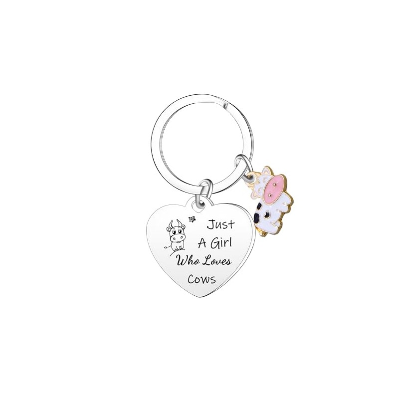 Ghloyza Funny Cow Keyring Cow Lover Gift for Women Girls