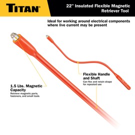 Titan 71100 22-Inch Insulated Flexible Magnetic Retriever Tool