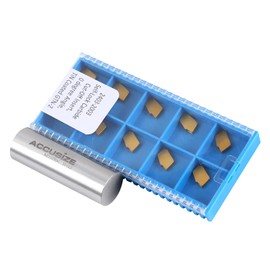 Accusize Industrial Tools GTN-2, autobloqueo, 0 grados, insertos de corte de carburo recubierto de TiN 10 piezas/caja, 2403-2003x10