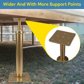 Noliven 8 PCS House Floor Jacks for Leveling, 11.6" - 16" Height Range, Screw Jacks for Home Leveling, Jack Posts for Basement, 4 ton Min and Max Height Capacity, Galvanized