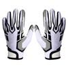 White Football Gloves Anti Slip Silicone Grip Sports Receiver Glove