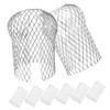 ORFOFE 8pcs Downspout Filter Gutter Guards Aluminum Leaf Strainers for
