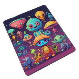 Astronaut and Alien Desk Computer Pad-Gaming Computer Mat for Office and Home Use-Cute Computer Pad