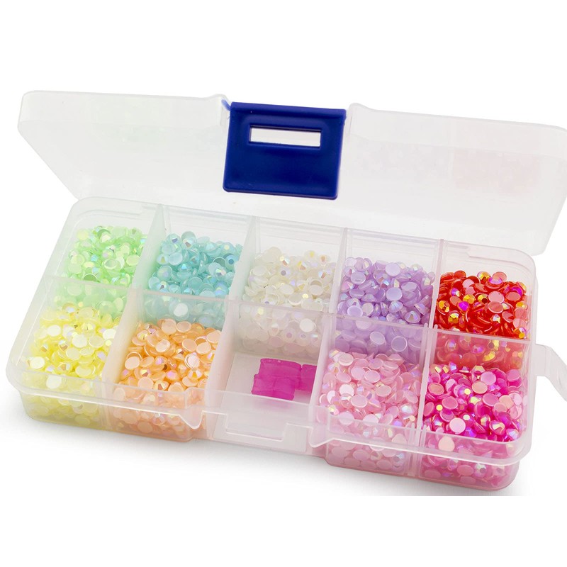 Summer-Ray.com 4 mm Flatback Glossy Pearl In Storage Box by