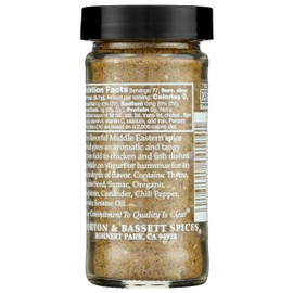 Morton & Bassett Za’atar Seasoning, 1.9oz – Salt-Free, Non-GMO, Kosher, Middle Eastern Blend for Flatbreads, Roasted Veggies, Meats & Dips