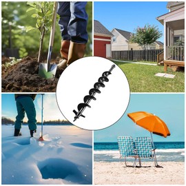 HeyJiaYu Earth Auger Drill Bits for Gas Powered Post Fence Hole Diggers 31.5" in Depth 4" Garden Ground Earth Spiral Drill Bit for Post Hole Digger Bulb Bedding Digging Plant Rapid Planter (4")