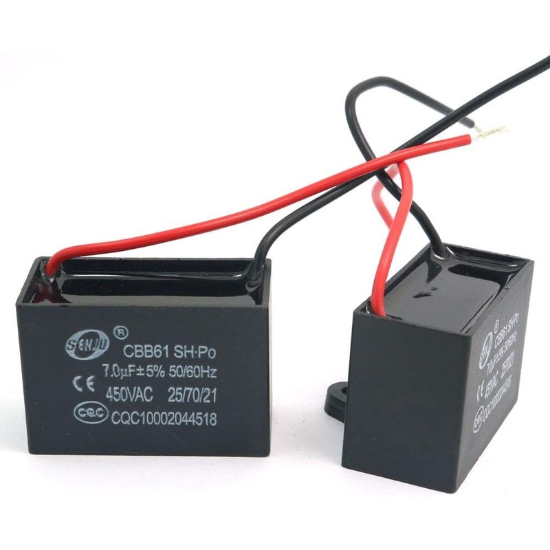 Fasizi 2 x CBB61 7uF 450V AC 50/60Hz Fan Motor
