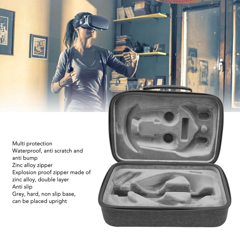 VR Hard Carrying Case Portable Shockproof Compact EVA Waterproof VR