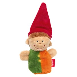 SIGIKID Finger Puppet Kasperl, Plush Doll for Sticking On Your Fingers, Role Play, Telling Stories, Play, for Children from 6 Months, Item No. 43001, Multi-Colour, 10 cm